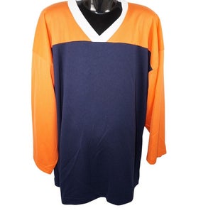 Youth Large Xlarge - Xtreme Basics Blue Org Wht - Ice or Roller Hockey Jersey