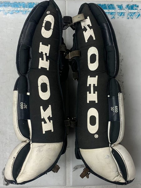 Vintage KOHO 460 senior goalie pads 30" leather 460SR SR ice leg goal pillows