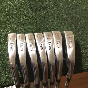Lynx Parallax Tour Carbon Steel Irons Set 3-PW (No 9) Stiff Steel Shafts