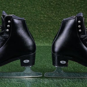 RIEDELL MOTION JR 25 YOUTH ICE SKATES US 2.5 WIDE, BLACK ~ L@@K!!