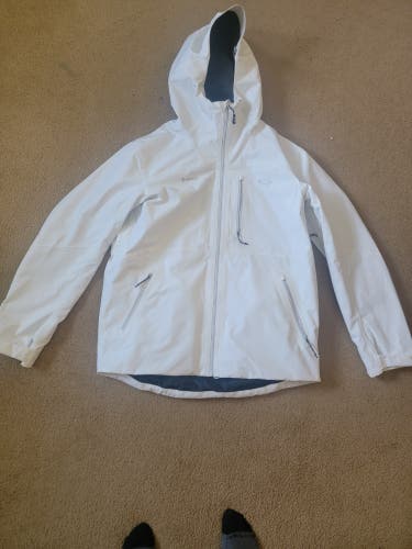 Used Mens White Oakley Un-Bound Gore Tex Shell Jacket Size XL