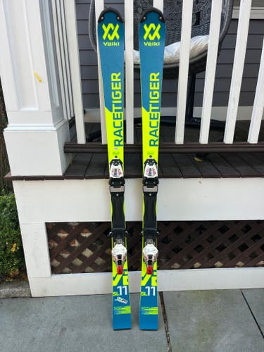 Used Racing 145 cm Volkl Racetiger SL Skis With Bindings Max Din 10