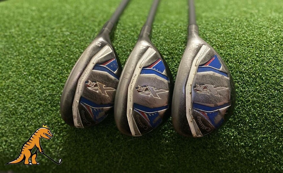 Used RH Callaway XR Hybrid Set 3H, 4H, 5H Project X Graphite Senior