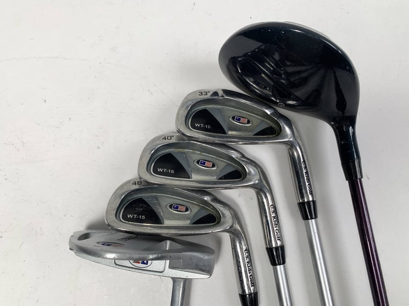 US Kids WT-15 Purple Club Set 3W 6 & 8 PW Putter Ultralight 54" Junior RH