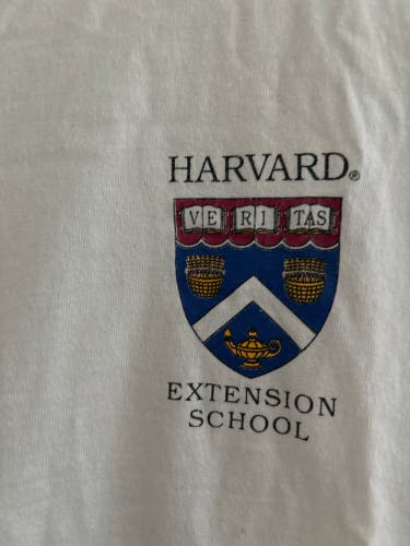 White Used Adult Unisex Champion Shirt By Harvard