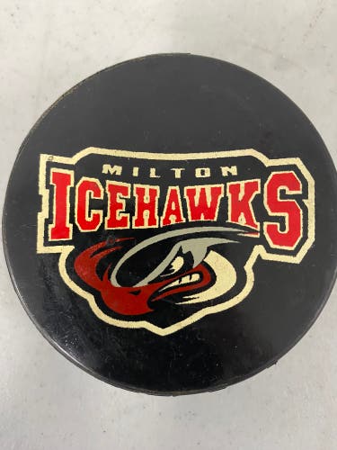 Milton IceHawks OHA Jr A puck