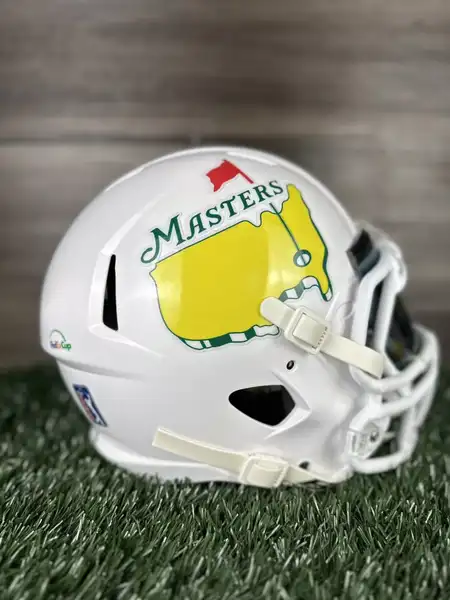 custom full size football helmet Replica absorbing protection with BASF Green Gridirion - Football Helmets,