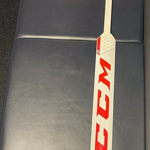 New Senior CCM Regular 27" Paddle Extreme Flex E4.9 Goalie Stick Red/Wht - Pattern: Price P1