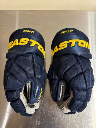 St. Louis Blues Easton 14" Pro Stock Gloves - Alex Pietrangelo
