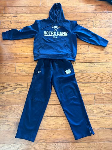 Notre Dame Lax Full Sweatsuit Team Issued