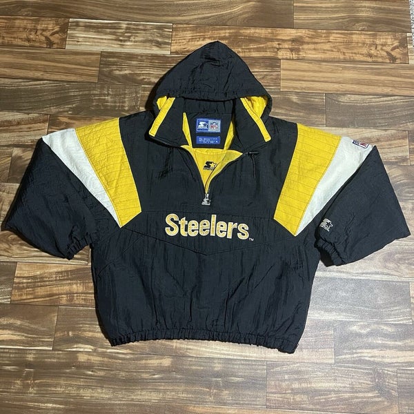 Vintage Pittsburgh Steelers Starter Puffer 1/2 Zip Jacket Size XL Classic Rare