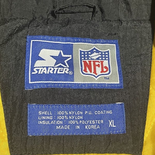 Vintage Pittsburgh Steelers Starter Puffer 1/2 Zip Jacket Size XL Classic Rare
