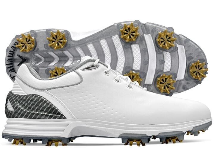 Callaway 2024 Newport Waterproof Leather Golf Shoes White 10.5 Medium New #94873