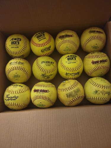 Used Softball 12 Pack (1 Dozen)