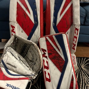 26+1 CCM Premier P2.5 Leg Pads And Blocker And Rebook Glove