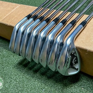 Used RH 2021 Callaway APEX Forged Irons 4-AW Elevate Tour Stiff Steel Golf Club