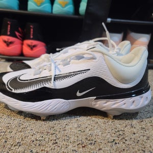 White New Size 13 (Women's 14) Adult Men's Nike Low Top Metal
