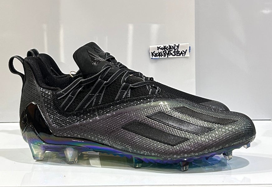 Adidas Adizero 11.0 Football Cleats Black Purple Size 10.5 Mens FZ1160 Comics