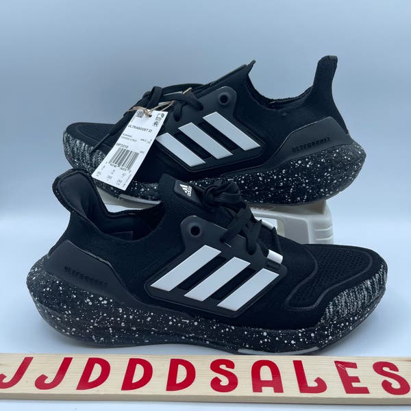Adidas Ultraboost 22 Black White Speckled Running Shoes HP3310 Mens Size  8.5 New