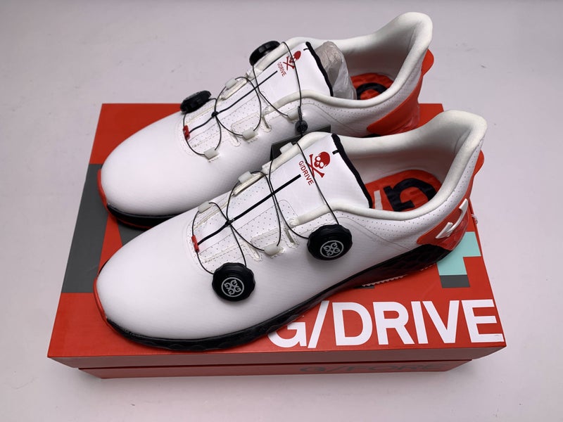 G/Fore G/Drive BOA Golf Shoes White Navy Red Men display picture 1