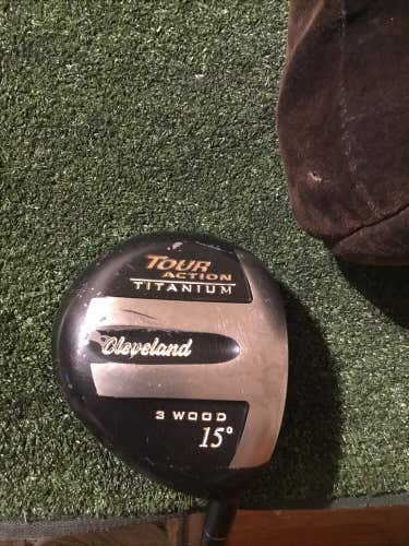 Cleveland Tour Action Titanium 15* 3 Wood Regular Ultralite Grafalloy Graphite