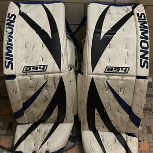 Used  Simmons 994 Goalie Leg Pads