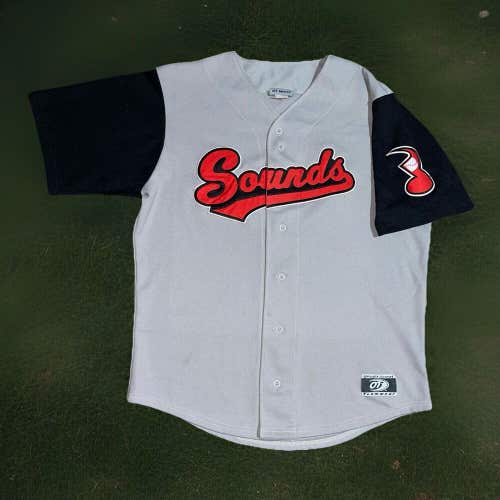 Vintage Nashville Sounds Music City OT Sports MiLB Baseball Jersey Size Large