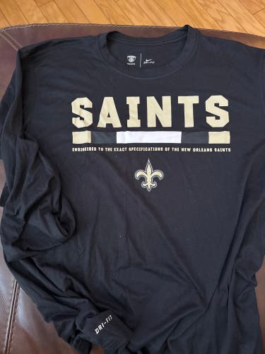 New Orleans Saints New Black Team Long sleeve