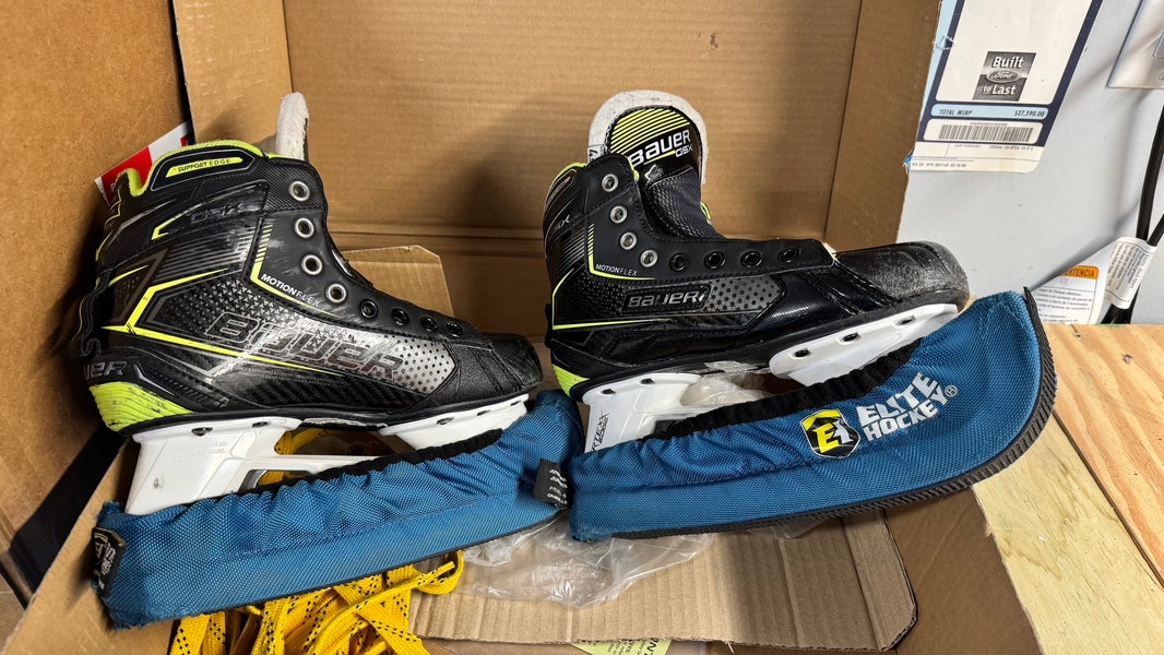 Used Intermediate Bauer GSX Hockey Goalie Skates Regular Width Size 4.5