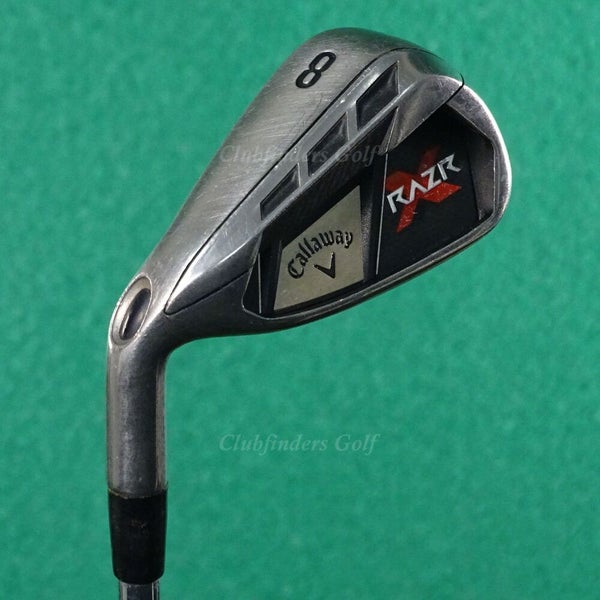 LH Callaway RAZR X Single 8 Iron Project X Flighted Rifle 5.5 Steel Firm