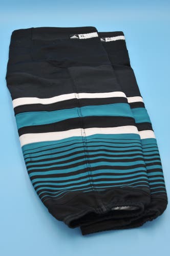 San Jose Sharks Adidas Game-Worn Used CaliFin Socks XL