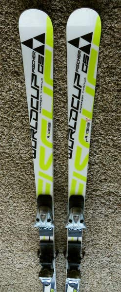 Used 2013 Men's Fischer 190 cm Racing RC4 World Cup GS Skis With