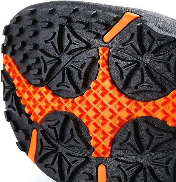 Orlimar Golf Men's Spikeless Golf Sandals - Brown / Orange - Men's US Size 10