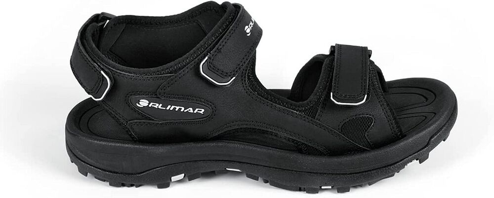 Orlimar Golf Men's Spikeless Golf Sandals Black White Men's