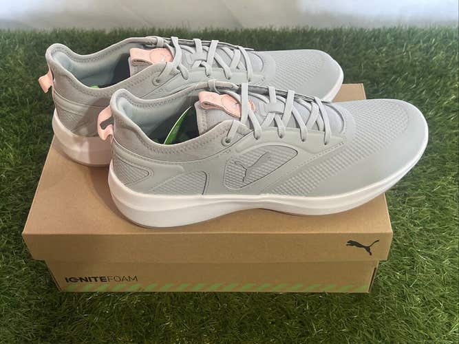 Women’s PUMA Ignite Malibu Women’s Gray And Light Pink Golf Shoes Size 7
