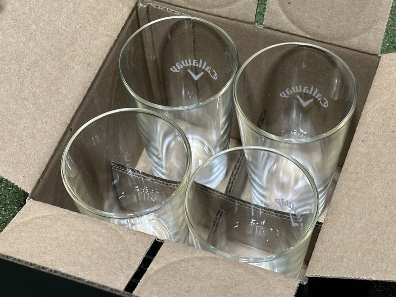 Callaway Golf Pint Drinking Glasses Collectors Gift Set of 4 New RARE!