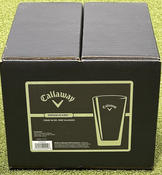 Callaway Golf Pint Drinking Glasses Collectors Gift Set of 4 New RARE!