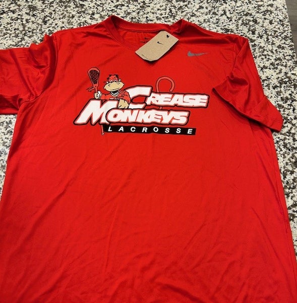Nike Crease Monkeys lacrosse team shooter shirt NEW L large dri fit