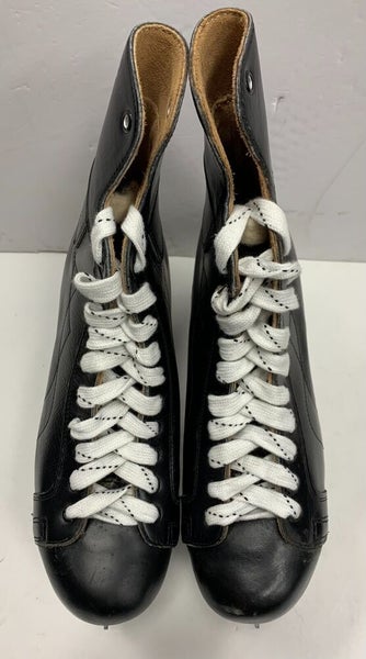 Vintage CCM Mustang hockey skates size 10 senior men's leather tube black ice sz