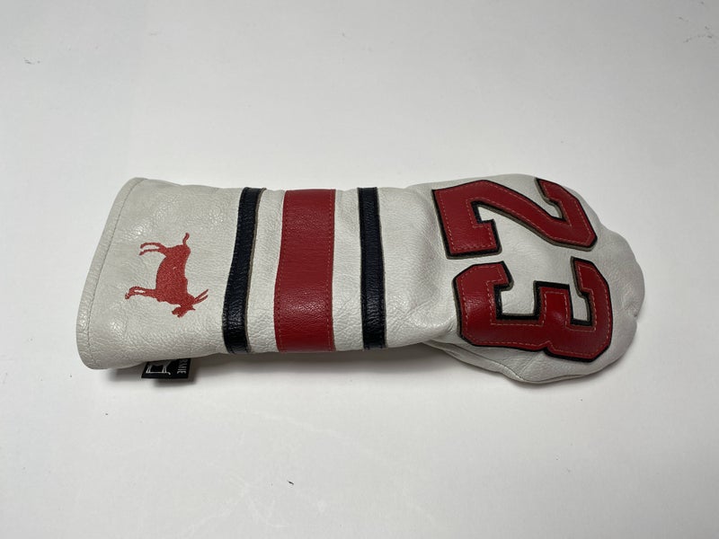 Dormie The GOAT '23' White / Red Premium Leather Driver Headcover