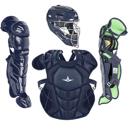 All Star System 7 Axis Youth 10-12 Catchers Gear Set - Solid Navy Blue