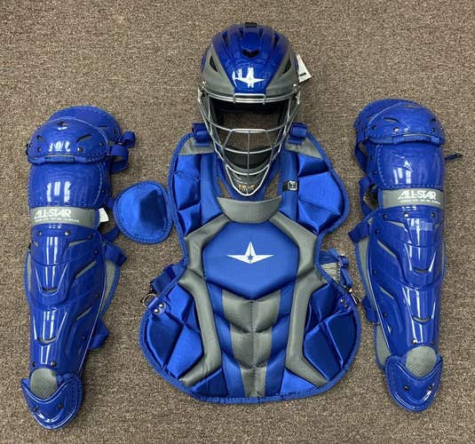 All Star System 7 Axis Intermediate 13-16 Catchers Gear Set - Royal Blue