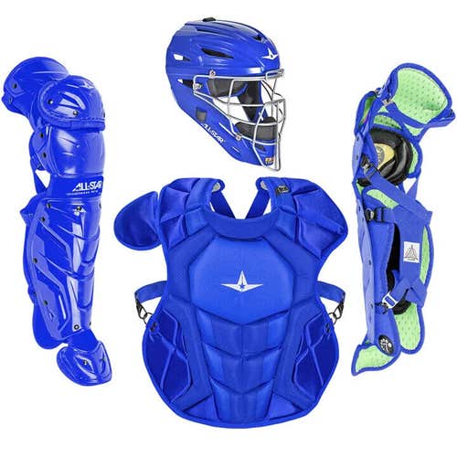 All Star System 7 Axis Intermediate 13-16 Catchers Gear Set - Solid Royal Blue