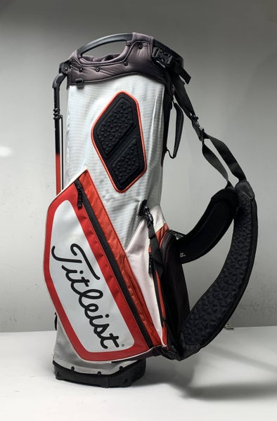 Titleist Hybrid 14 Stand Bag White Black Red 14-Way Divide Dual Strap Golf Bag