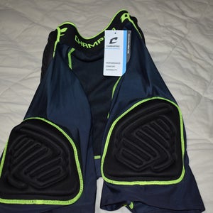 NEW - Champro Bull Rush 5 Pad Compression Football Girdle, Black, Adult Large