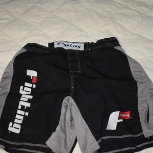 Fighting MMA/Boxing Shorts, Black/Gray, Large - Great Condition!