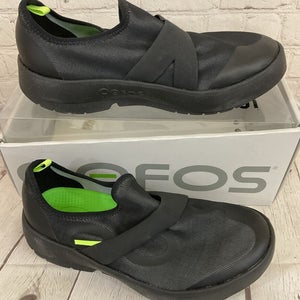 OOFOS 00MG LOW Men's Lightweight Recovery Shoes Black Grey Yellow US 8 EUR 41