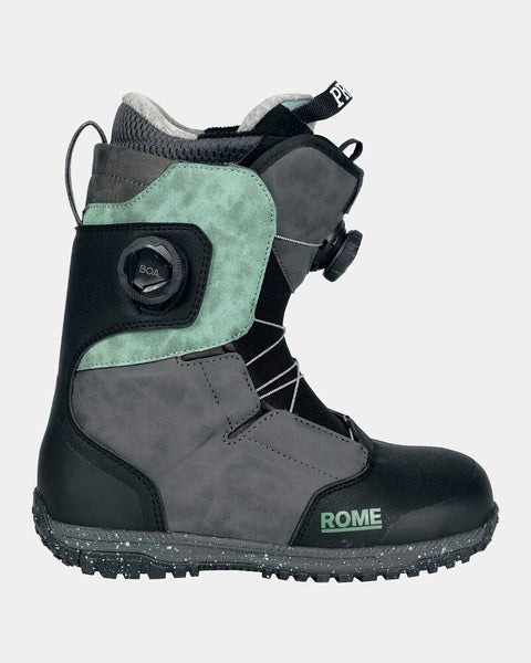 Rome Bodega Boa Snowboard Boots Women's Size 7, Black/Teal New 2025