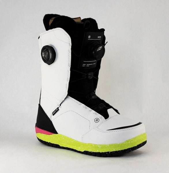 Ride Hera Double Boa Snowboard Boots Women's Size 7 Hyper White New 2025