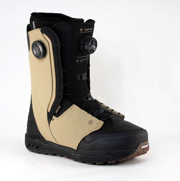 Ride Lasso Pro Double Boa Snowboard Boots Men's Size 10 Tobacco New 2025